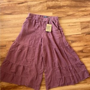 Toad & Co. Wide Leg Tiered Gauze Pants size small